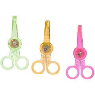 Plastic Scissors Pack of 3 Sissors Assorted Color For School, Craft - Multi Color