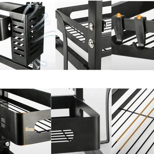 Aquaterior 3 Tier Kitchen Organizer Rack Stainless Steel Adjustable