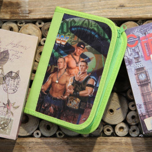 WWE Pencil Case, Durable Pencil Pouch with Big Capacity, Minimalist Portable Stationery Bag, Aesthetic Zipper Pencil Box