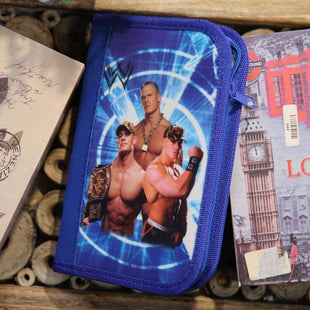 WWE Pencil Case, Durable Pencil Pouch with Big Capacity, Minimalist Portable Stationery Bag, Aesthetic Zipper Pencil Box