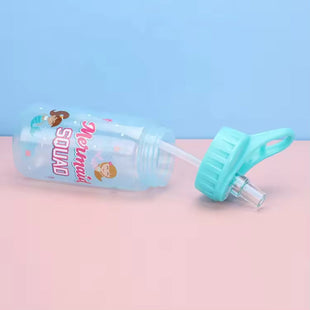 Wholesale Customized Color Clear 350mi Portable Straw Cup Children Plastic Water Bottle