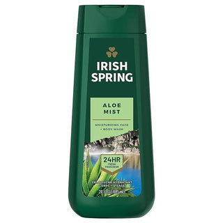 Irish Spring Aloe Mist Moisturizing Face & Body Wash 24HR Fresh 591ml