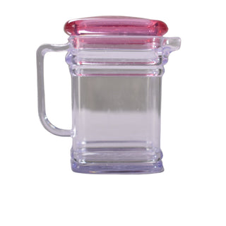 Plastic Square Oil Jar Pink