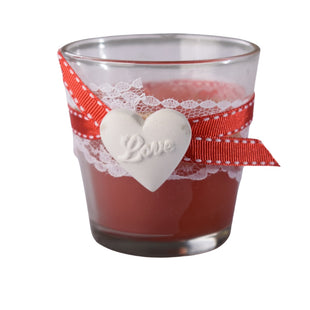 Decor de Maison Brings Cherry Blossom Red Scented Candle Jar with Silver Ring for Home Decor Centre & Dining Table Office Desk Room Fragrance