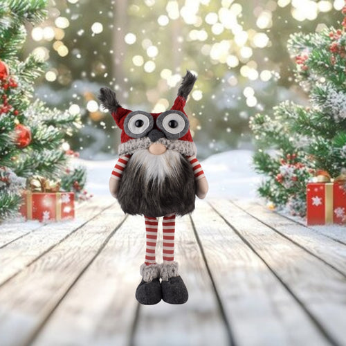Christmas Gnome with Striped Outfit & Big-Eyed Hat 45Cm