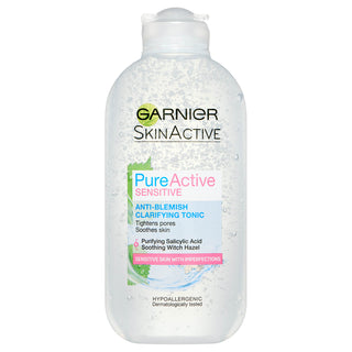 Garnier Pure Active Anti Blemish Clarifying Tonic Sensitive Skin 200ml