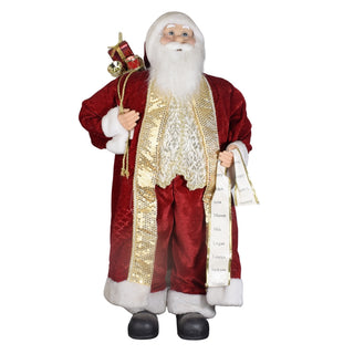 Classic Santa Claus with Gift Bag & List Decoration