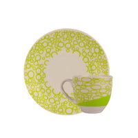 Set of Porcelain Cups Multicolor 12 Person