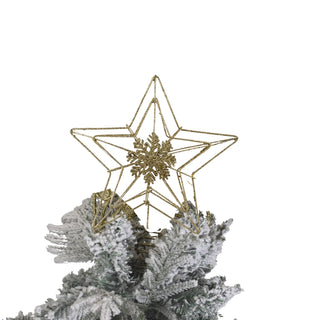 Gold Glitter Star Christmas Tree Topper Shatterproof for Christmas Tree Decorations Xmas Treetop Tree Crown Holiday Ornament