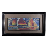 Mad Masters Boat in a Lake Scenery Painting Hanging Photo Frame Decorative Item for Living Room, Bedroom, Home Decor and Wall Decoration