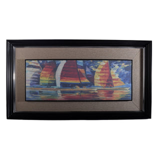 Mad Masters Boat in a Lake Scenery Painting Hanging Photo Frame Decorative Item for Living Room, Bedroom, Home Decor and Wall Decoration