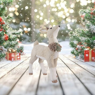 Elegant Winter Reindeer Christmas Decoration 40Cm