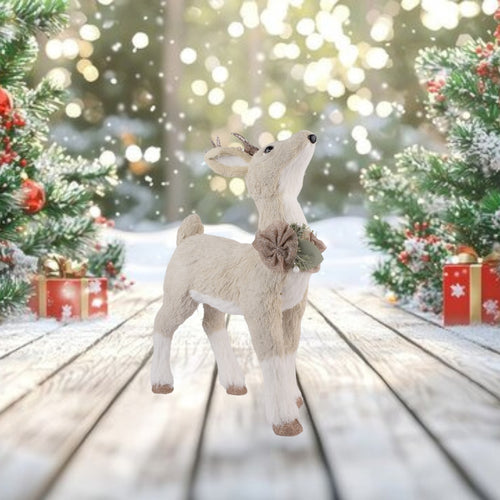 Elegant Winter Reindeer Christmas Decoration 40Cm