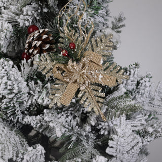Glitter Poinsettia Flowers Artificial - Christmas Champagne Poinsettia Decorations Tree Flowers Ornaments