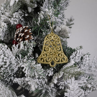 Christmas Glitter Bell Tree Decoration 3PCS