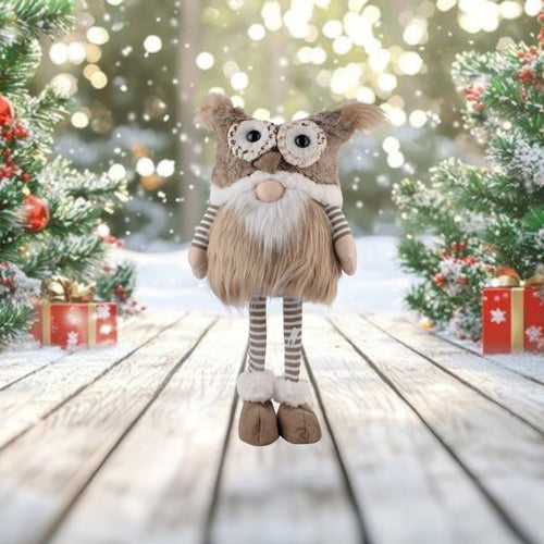 Soft Toy Gnome in an Owl