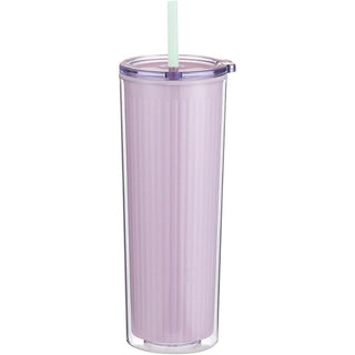 Plastic straw double layer water cup-Kitchen-