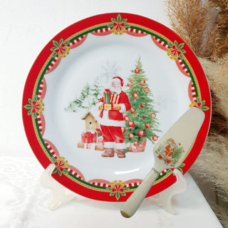 Santa Claus cake service Plate
