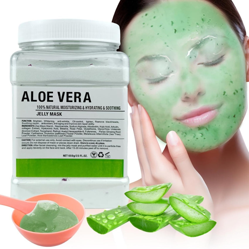 Jelly Mask Powder for Facials, Hydrating & Moisturizing Jelly Face Mask Skin Care Aloe Vera