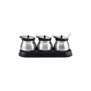 Cuisine Art Set of 3 Glass Spice Jar