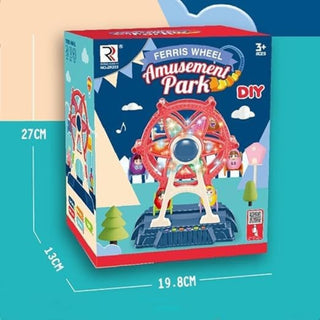 Dumpling Plastic Amusement Park Rotating Ferris Wheel with Music and LED Light Toy for Kids (Multicoloured)
