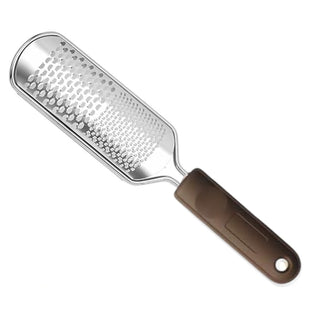 Stainless Steel Foot Files, Crusty Foot Remover, Dead Skin Remover, Foot Care, Suitable for Men and Women, Suitable for Crusty and Chapped Feet (Brown)