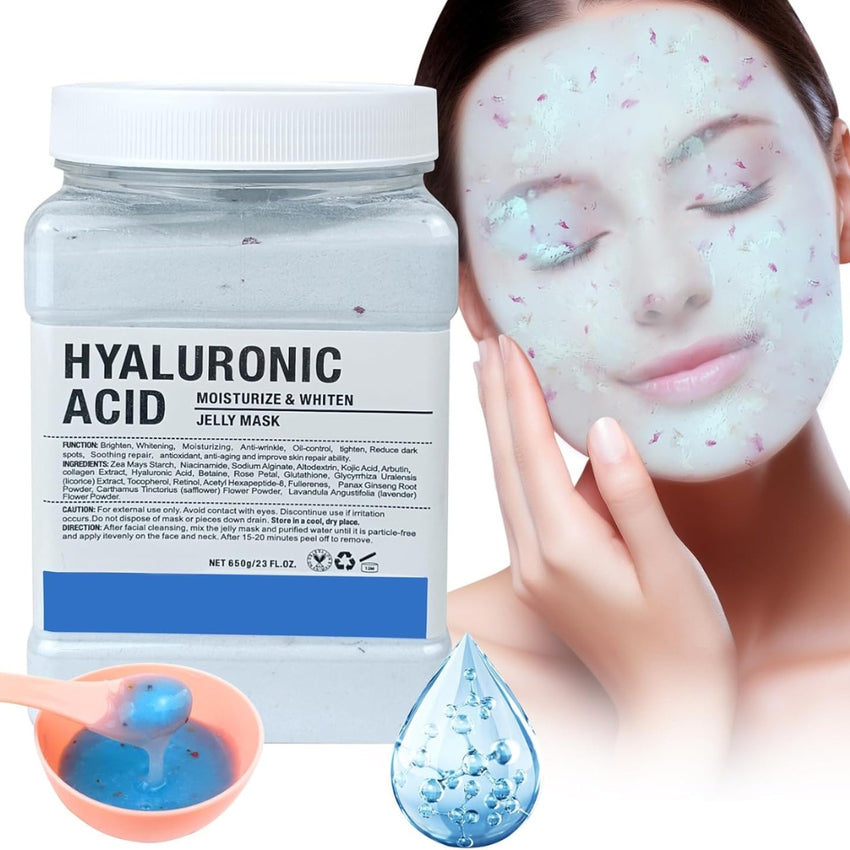 Jelly Mask Powder for Facials, Hydrating & Moisturizing Jelly Face Mask Skin Care Hyalorunic Acid