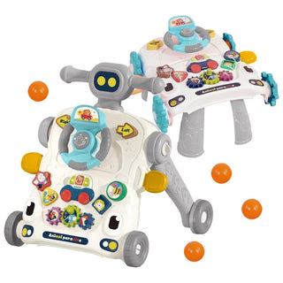 Baby Walker 3 in 1 Sit to Stand Push Walker With Activity Table and Center for Newborn Toddler