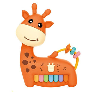 Musical Piano for Babies - Giraffe Toy Piano with Colorful Keys, Animal Shape Activity Toy for Kids with Light & Sound, Early Learning Toys for Toddlers