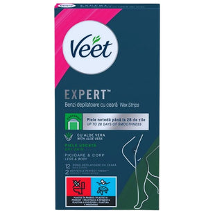VEET EXPERT DRY SKIN Body Hair Removal Strips - Dry Skin 12pcs