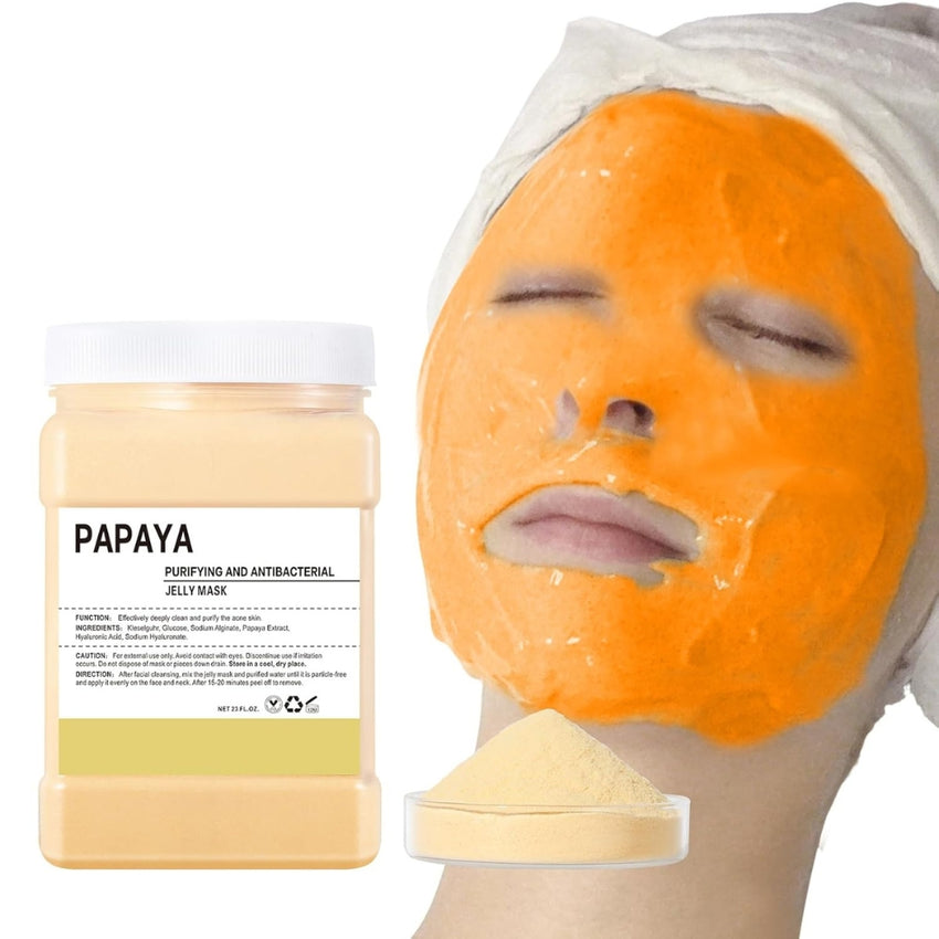 Jelly Mask Powder for Facials, Hydrating & Moisturizing Jelly Face Mask Skin Care Papaya