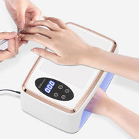 380W UV LED Dual Light Source Nail Lamp Intelligent Induction Timed Feature Special Light Therapy Machine for Home Use Includes