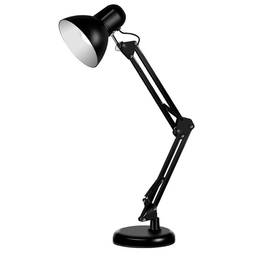 Adjustable Goose Neck Interchangeable Clamp Metal Desk Lamp Black
