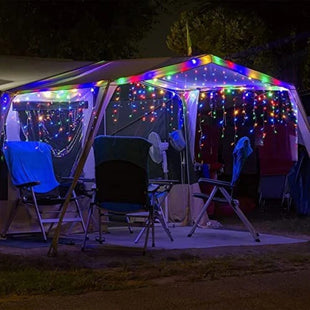 LED Icicle Lights Outdoor Christmas Decorations 100led