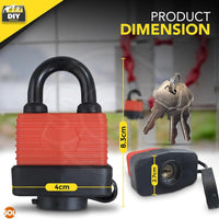 Padlock,Padlocks with Keys Long Handle Ring Key Padlock,Width 40mm50mm60mm75mm, and Anti-Theft Door Lock Locker Lock,2 Keys-tool-