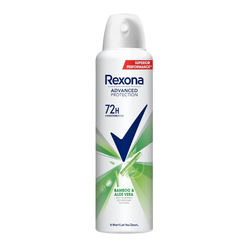 Rexona Advance Protection bamboo & Aloe Vera Deodorant Spray 72 H/Invisible and with long-lasting freshness