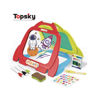 Funny Multifunctional Magnetic Drawing Board for Kids 4 in 1 Learning Rocket Tabletop Board with DIY Use Box