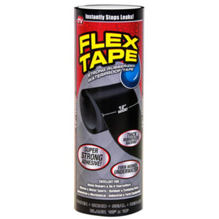 FEXME waterproof Flex Tape for Seal Leakage Tape for Water Leakage Super Strong Waterproof Tape Adhesive Tape for Water Tank,Sink Sealant,Kitchen,toilet Tub for Gaps 12" x 5'  Black
