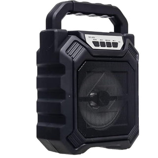 Portable Bluetooth Speaker with USB, AUX,SD Card,Battery and LED Lights Wireless (Black)