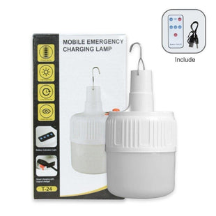 Solar rechargeable hanging led lamp bulb