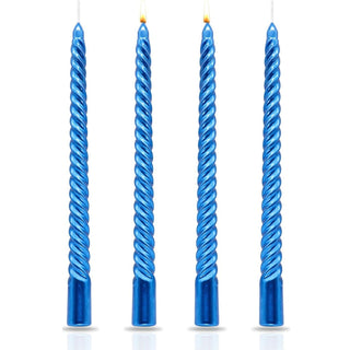 Viyffo Spiral Taper Candles 12 Inch – 4 Pack Green, Dripless, Unscented, Smokeless