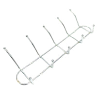 1pc Stainless Steel Double-Row Hook Rustproof Nail Metal Hanger for Pans Cups Bags and Towels for Kitchen Bathroom and Closet Organization