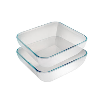 2 Pcs Glass Baking Dishes Glass Pan Cooking Dish Casserole Dish Rectangular Baking Pan Lasagna Pans Glass Oven Bakeware 20 cm