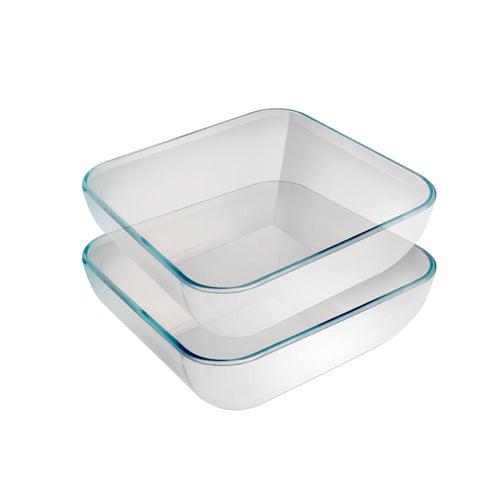 2 Pcs Glass Baking Dishes Glass Pan Cooking Dish Casserole Dish Rectangular Baking Pan Lasagna Pans Glass Oven Bakeware 20 cm