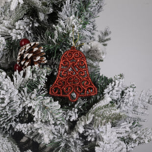 Christmas Glitter Bell Tree Decoration 3PCS