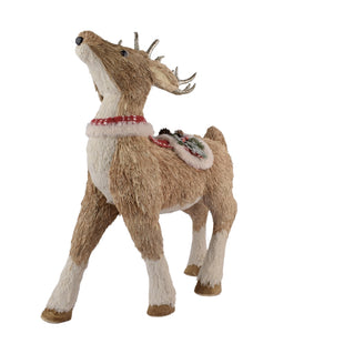 Rustic Christmas Reindeer Figurine 60Cm
