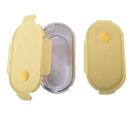Two-Piece Set Round Lid Preservation Container Household Glass Preservation Bowl