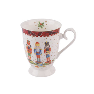 6-Piece Christmas Nutcracker Porcelain Mug Set – Festive Holiday Design