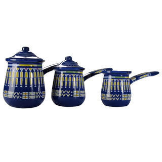 Enamel Coated Kettle Coffee Pot Set