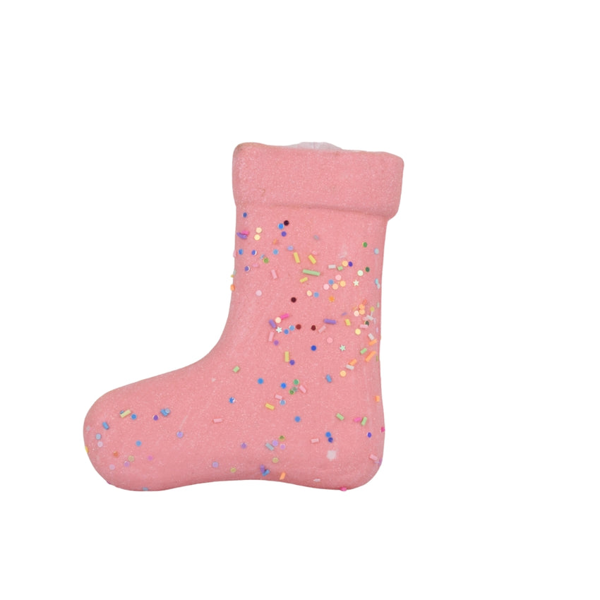 Pink Stocking Christmas Ornament  14Cm